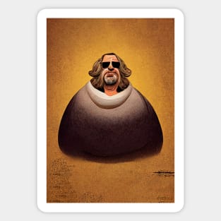 Big Lebowski Old Cartoon Style Caricature Sticker